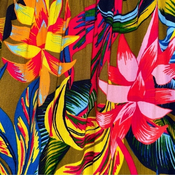 Aerie Strapless Smocked Floral Midi Small Petite Dress - Picture 7 of 11